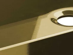Rechthoekige Wastafel Om Te Plaatsen - Geborsteld Goudkleurig - L50 X B35,2 Cm - Demarquy