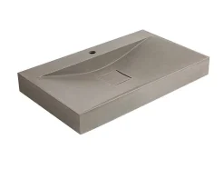 Rechthoekige Wastafel Om Te Plaatsen Van Beton - L80 X B48 Cm - Serov