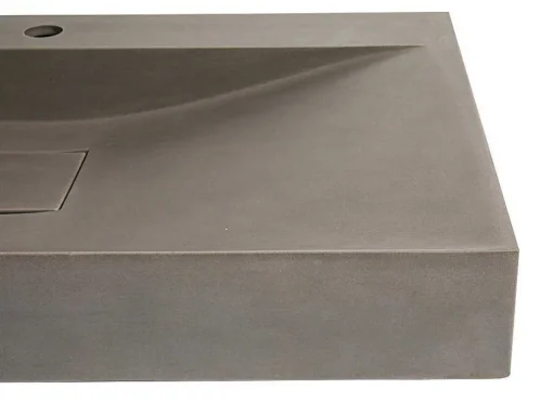 Rechthoekige Wastafel Om Te Plaatsen Van Beton - L80 X B48 Cm - Serov