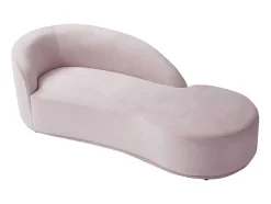 Rechtse Chaise Longue Met Bekleding In Roze Fluweel Lonigo Van Pascal Morabito