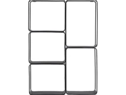 Rek - 5 Plankjes - Metaal - Zwart - Asunta