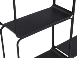 Rek - 5 Plankjes - Metaal - Zwart - Asunta