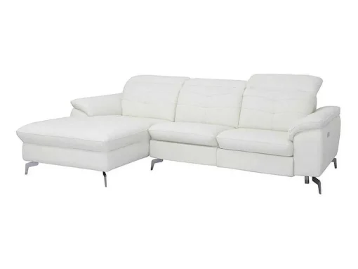 Relax Hoekbank Elektrisch Van Buffelleer Lismore - Wit - Hoek Links