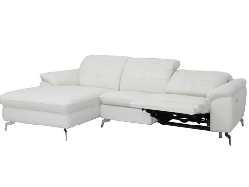 Relax Hoekbank Elektrisch Van Buffelleer Lismore - Wit - Hoek Links