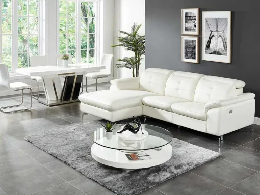 Relax Hoekbank Elektrisch Van Buffelleer Lismore - Wit - Hoek Links