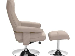 Relaxfauteuil + Kruk Cappucino