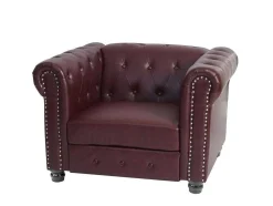 Relaxfauteuil Edinburgh Ronde Poten, Ronde Poten, Roodbruin