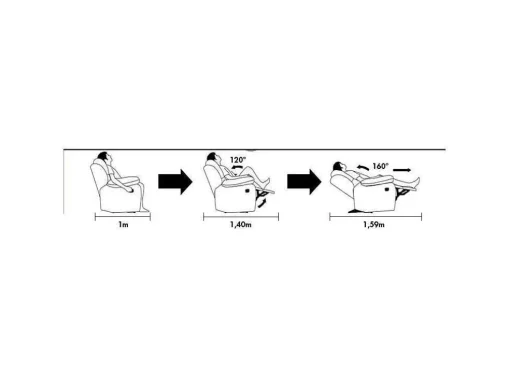 Relaxfauteuil Evasion Van Leer - Zwart