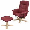 Relaxfauteuil H56 Met Kruk, Bordeaux