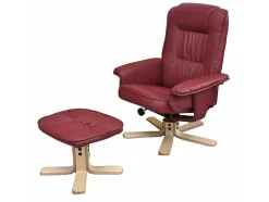 Relaxfauteuil H56 Met Kruk, Bordeaux