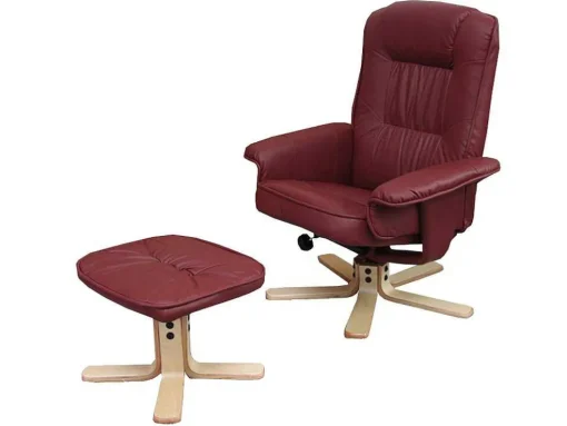 Relaxfauteuil H56 Met Kruk, Bordeaux