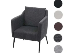 Relaxfauteuil Mcw-H93A, Stof/Textiel Donkergrijs