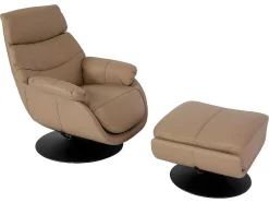 Relaxfauteuil Met Kruk Mcw-K99, Taupe