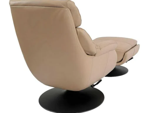 Relaxfauteuil Met Kruk Mcw-K99, Taupe