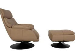 Relaxfauteuil Met Kruk Mcw-K99, Taupe