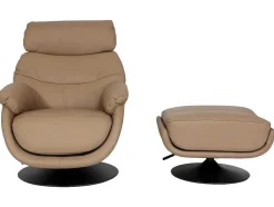 Relaxfauteuil Met Kruk Mcw-K99, Taupe
