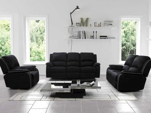Relaxfauteuil Microvezel Hernani - Zwart