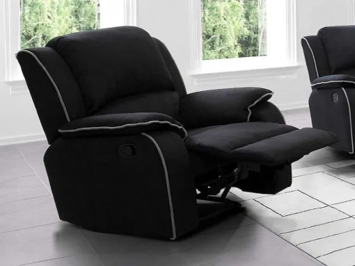 Relaxfauteuil Microvezel Hernani - Zwart
