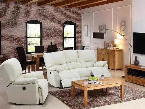 Relaxfauteuil Van Leer Marcis - Ivoor - Elektrisch