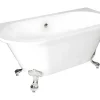 Retro Halflosstaand Bad Met Poten - 154 L - 150 X 74 X 61 Cm - Wit - Acryl - Sparus
