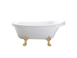 Retro Vrijstaand Bad 170 X 80 Cm Met Gouden Pootjes Marigold