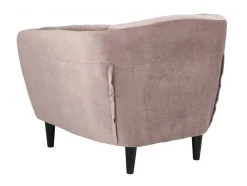 Rian Fauteuil In Dusty Rose Met Zwarte Poten.