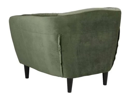 Rita Fauteuil Bosgroen, Rubberhout Zwart.