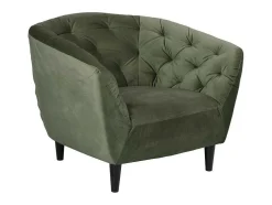 Rita Fauteuil Bosgroen, Rubberhout Zwart.