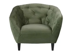 Rita Fauteuil Bosgroen, Rubberhout Zwart.