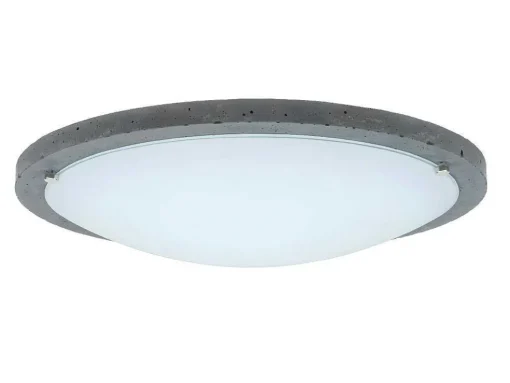 Rocky Plafondlamp, Cement, Chroom, 45X45X10 Cm, Epikasa