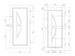 Roestvrij-Stalen Toegangsdeur H.207 X B.100 Cm Wit - Rechter Deur - Covas