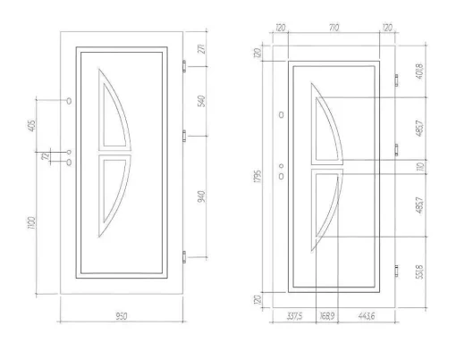 Roestvrij-Stalen Toegangsdeur H.207 X B.100 Cm Wit - Rechter Deur - Covas