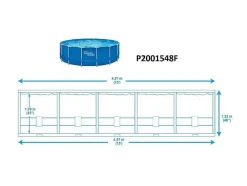 Rond Buisvormig Zwembad Met Cartridge Filterpomp - D457 X H122 Cm - Blauw - Lacanau