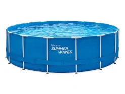 Rond Buisvormig Zwembad Met Cartridge Filterpomp - D457 X H122 Cm - Blauw - Lacanau