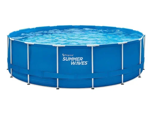 Rond Buisvormig Zwembad Met Cartridge Filterpomp - D457 X H122 Cm - Blauw - Lacanau