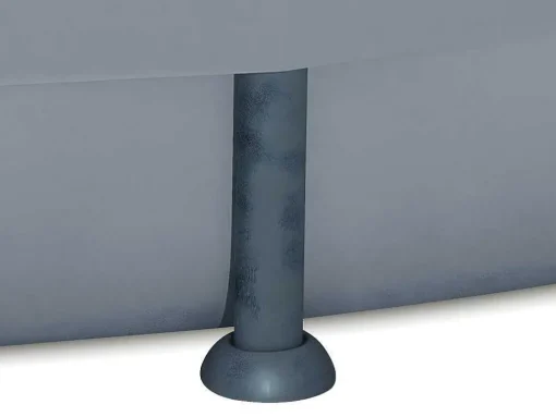 Rond Grijs Buizenzwembad Met Filterpomp Met Patroon - D427 X H107 Cm - Nisoka