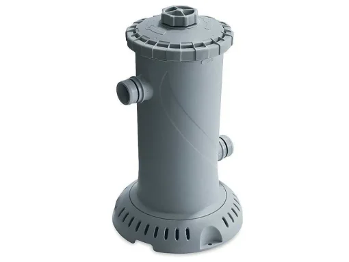 Rond Grijs Buizenzwembad Met Filterpomp Met Patroon - D427 X H107 Cm - Nisoka