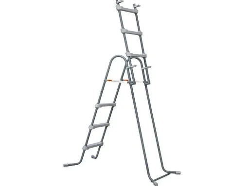 Rond Grijs Buizenzwembad Met Filterpomp Met Patroon - D427 X H107 Cm - Nisoka