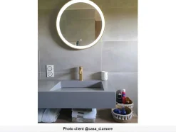 Ronde Badkamerspiegel Met Led-Verlichting Daniela - L60 X H 60 Cm