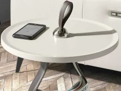 Ronde Chocoladebruine Kunstleren Hoektafel 2067 Angel Cerda