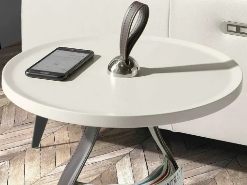 Ronde Chocoladebruine Kunstleren Hoektafel 2067 Angel Cerda