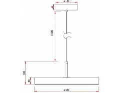 Ronde Design-Hanglamp Met Ledverlichting Van Metaal - D45 Cm - Wit - Vaughan