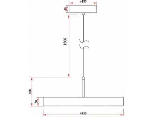 Ronde Design-Hanglamp Met Ledverlichting Van Metaal - D45 Cm - Wit - Vaughan