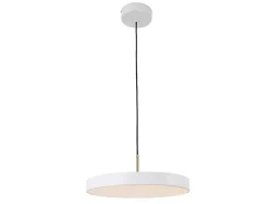 Ronde Design-Hanglamp Met Ledverlichting Van Metaal - D45 Cm - Wit - Vaughan