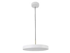 Ronde Design-Hanglamp Met Ledverlichting Van Metaal - D45 Cm - Wit - Vaughan