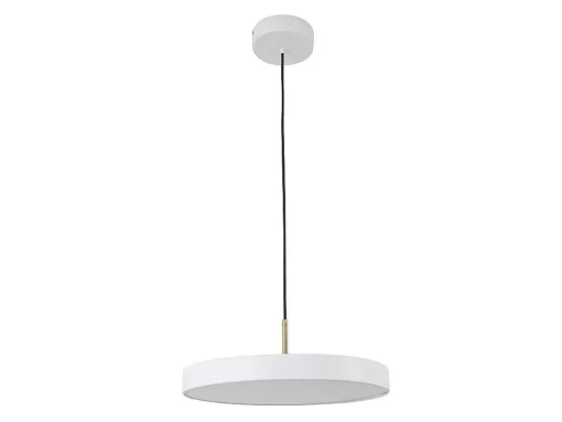 Ronde Design-Hanglamp Met Ledverlichting Van Metaal - D45 Cm - Wit - Vaughan