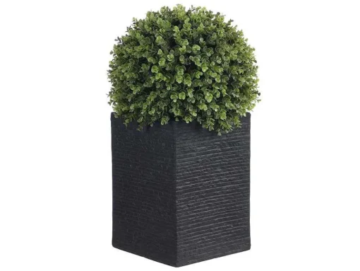 Ronde Kunstbuxus Met Pot - H66 X D40 Cm - Groen - Diava