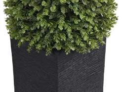 Ronde Kunstbuxus Met Pot - H66 X D40 Cm - Groen - Diava