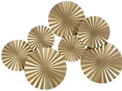 Ronde Metalen Wanddecoratie - B118 X H71 Cm - Goudkleurig - June