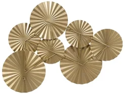 Ronde Metalen Wanddecoratie - B118 X H71 Cm - Goudkleurig - June